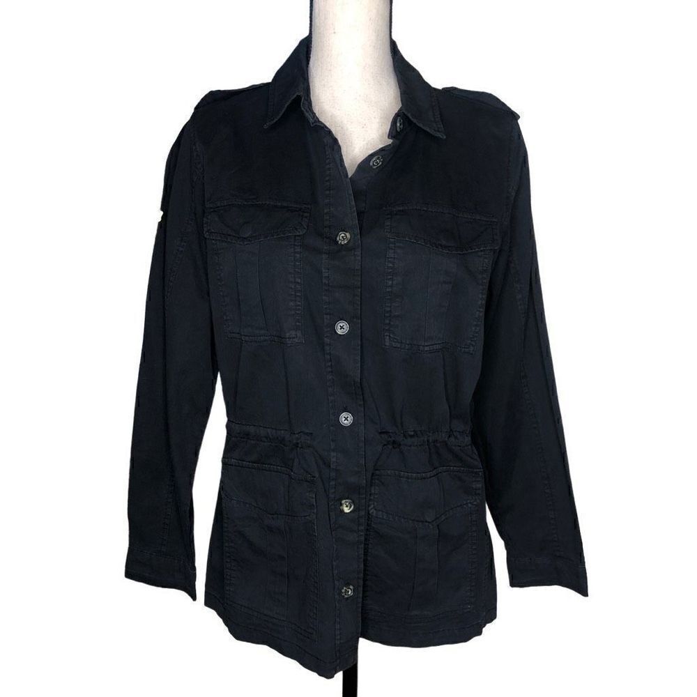 NEW Buffalo David Britton Black Twill Drawstring Waist Jacket NWT